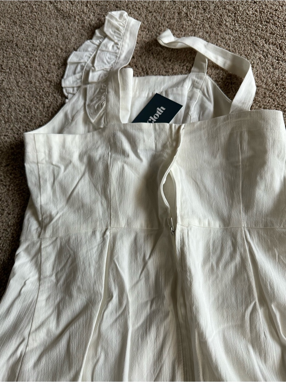 Modcloth Ivory Ruffle-Trim Mini Dress - Picture 7 of 11